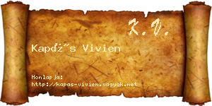 Kapás Vivien névjegykártya
